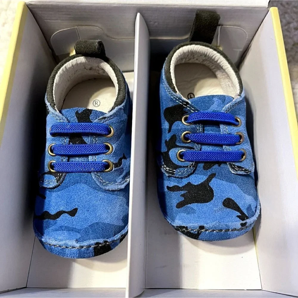 NIB Riley Roos Chukka Boot in Blue Camo 12-18 Months (L)